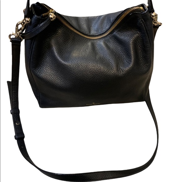 Kate Spade Black Pebble Leather Crossbody and Satchel Purse - Picture 4 of 9